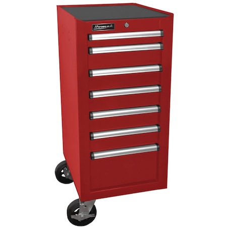 Homak 18in H2Pro Series 7 Drawer Side Cabinet - Red RD08018070
